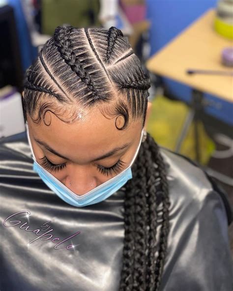 four feed in braids styles|large feed in braids.